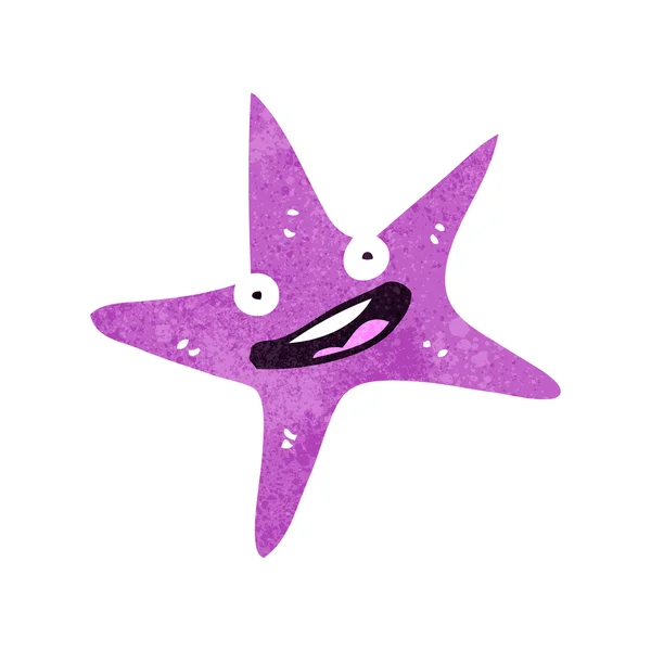 Retro cartoon starfish — Stockvector