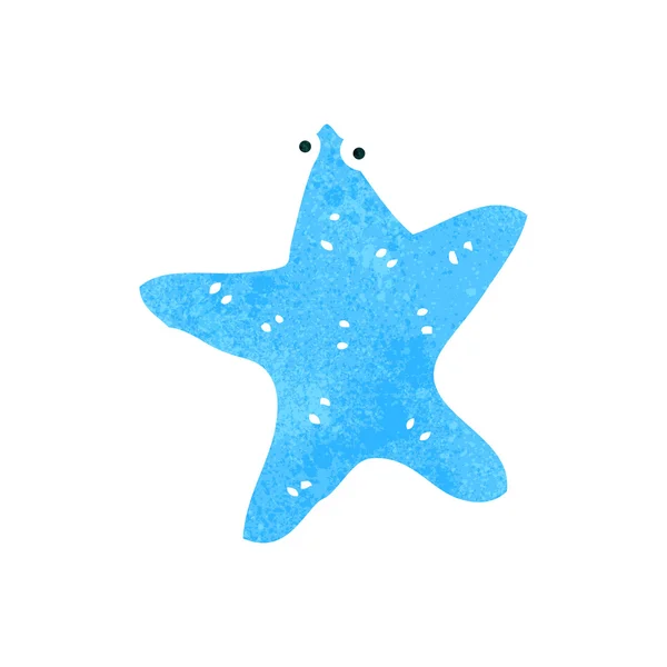 Retro cartoon starfish — Stockvector