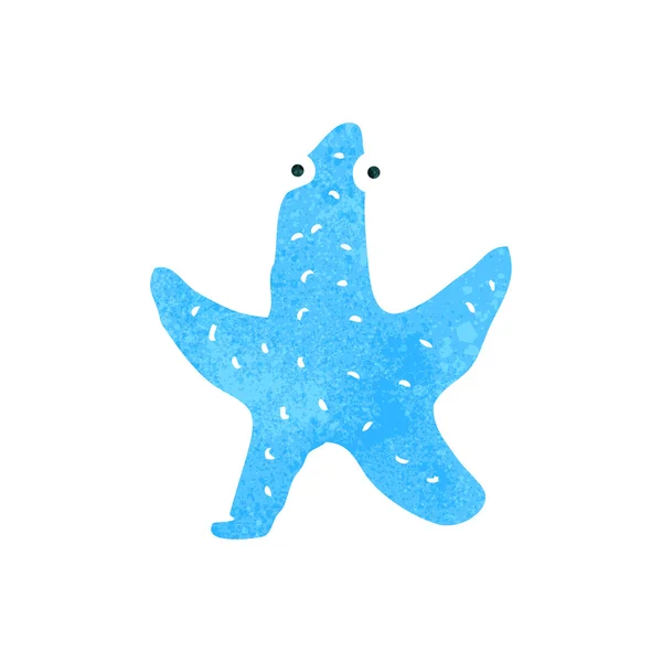 Retro cartoon starfish — Stock Vector