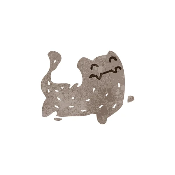 Desenhos animados retrô gato engraçado —  Vetores de Stock