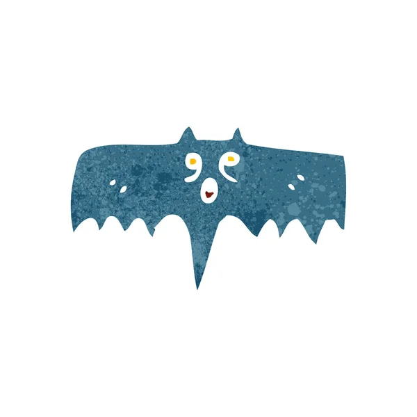Retro kreskówka upiorny bat — Wektor stockowy