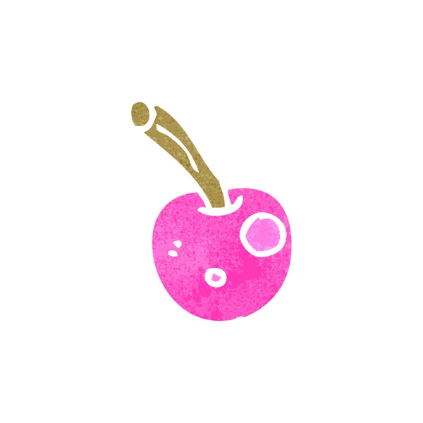 Retro cartoon pink cherry — Stock Vector