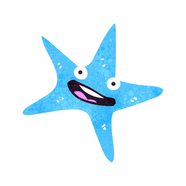 Retro cartoon starfish — Stock Vector