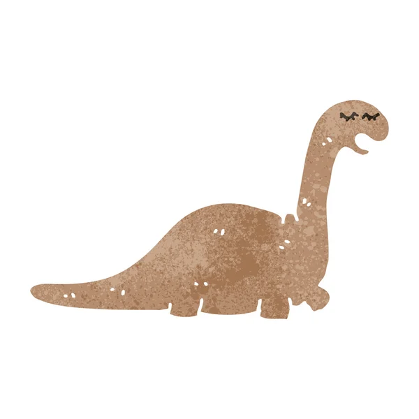 Dinosaure dessin animé rétro — Image vectorielle