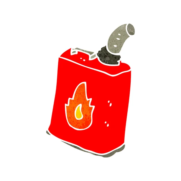 Retro lata de gas de dibujos animados — Vector de stock
