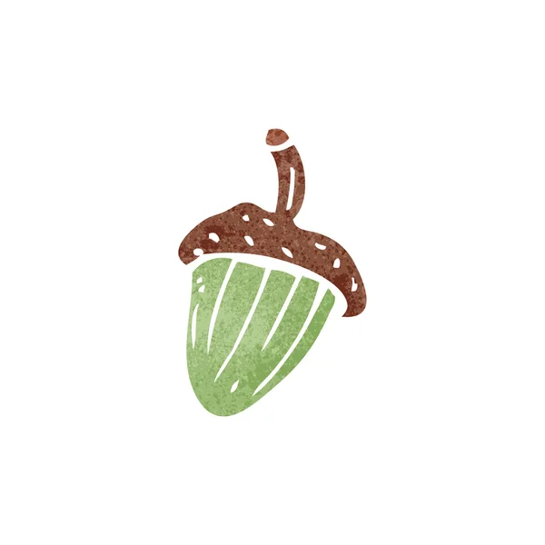 Retro cartoon acorn — Stockvector