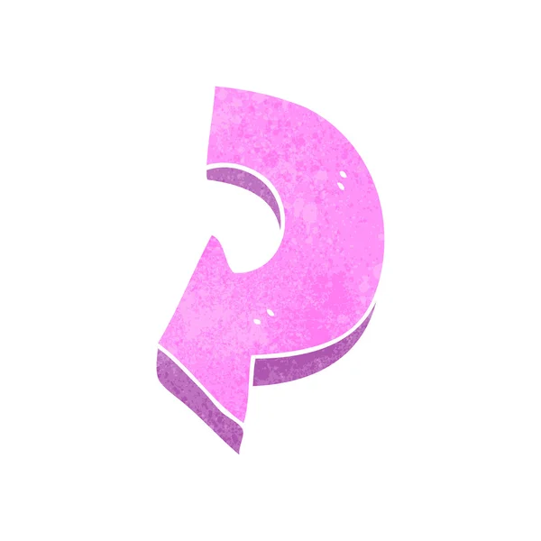 Retro tecknade rosa pil — Stock vektor