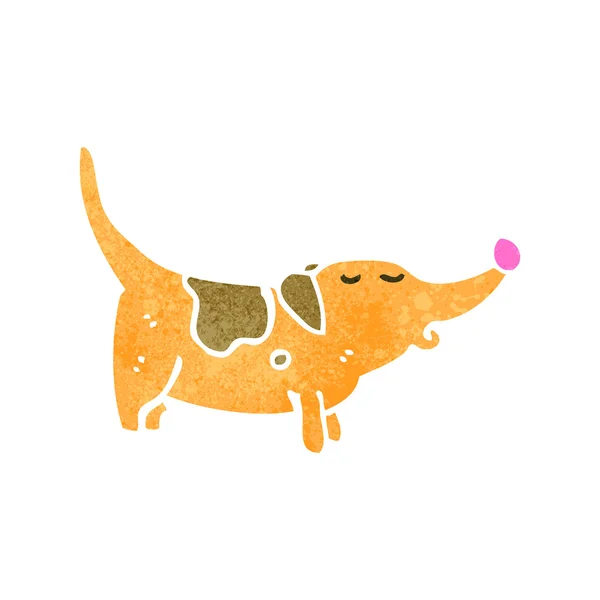 Retro desenho animado pequeno cão —  Vetores de Stock