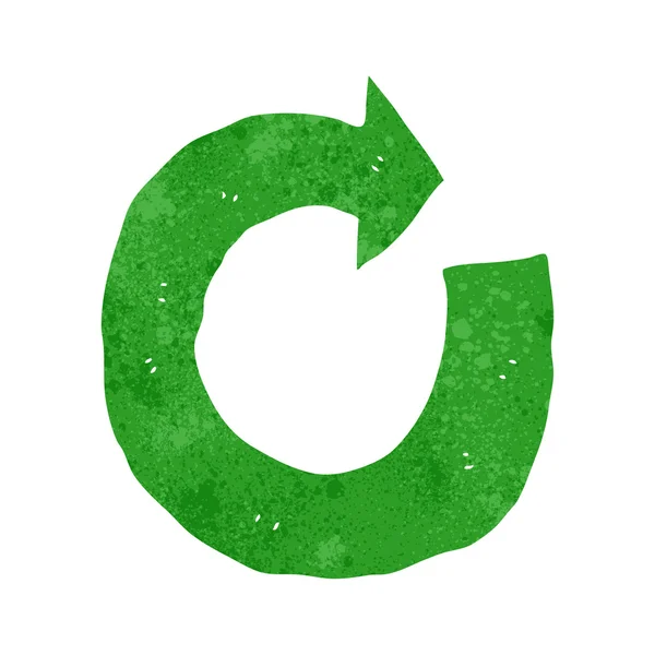 Retro cartoon groene pijl — Stockvector