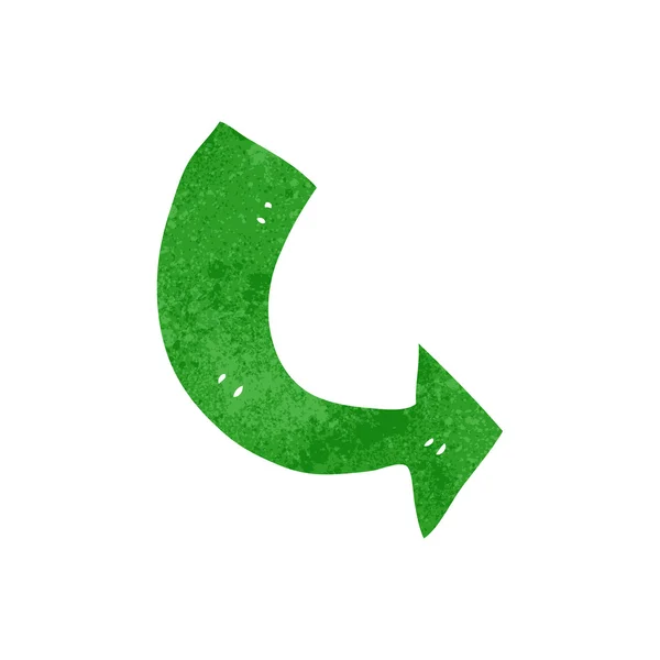 Retro cartoon green arrow — Stock Vector