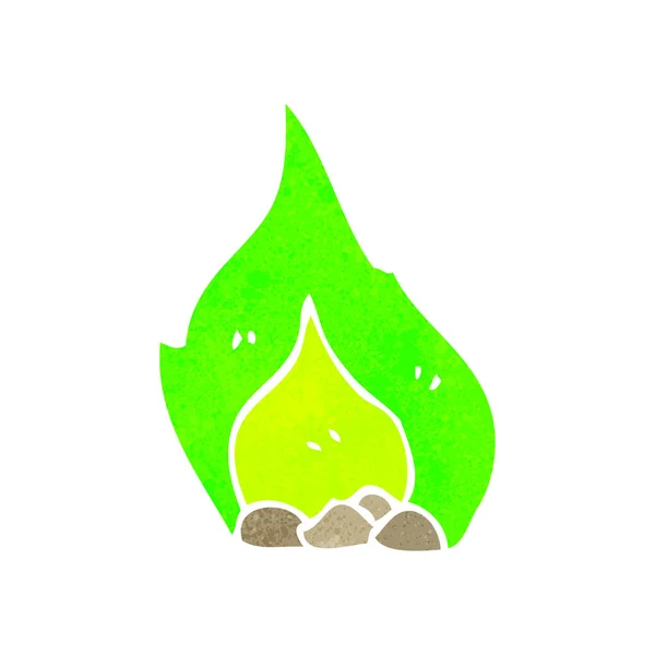 Ретро-зелёный огонь — стоковый вектор