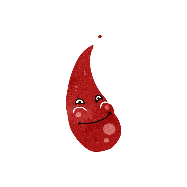 Retro tecknade blod droppa — Stock vektor