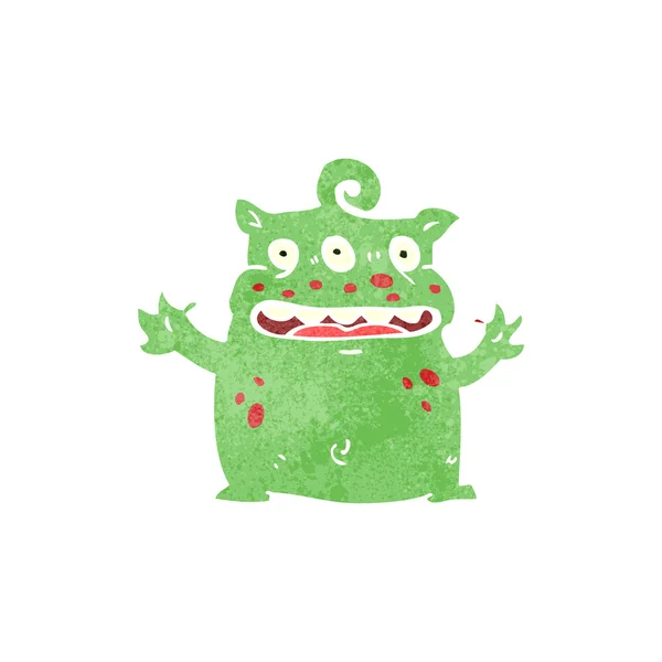 Monstruo de dibujos animados retro — Vector de stock