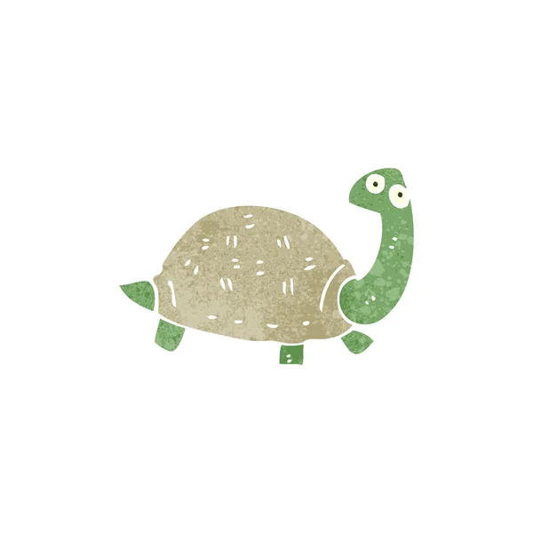 Cartone animato retrò tartaruga — Vettoriale Stock