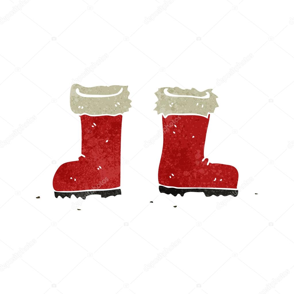 Retro cartoon Santa's boots Stock Vector Image by ©lineartestpilot