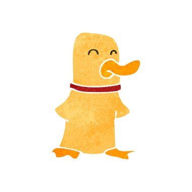 Retro çizgi film küçük ördek