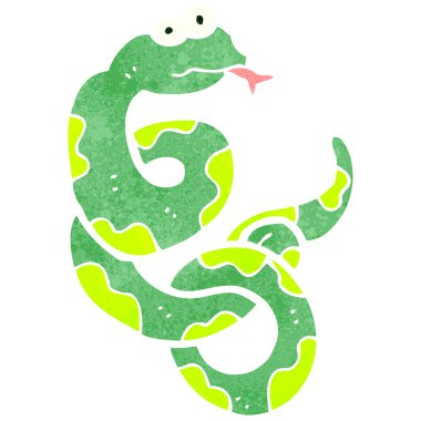 Retro karikatür yılan