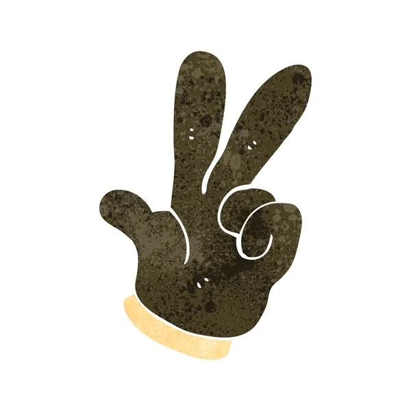 Retro-Cartoon Zähl-Hand-Symbol — Stockvektor