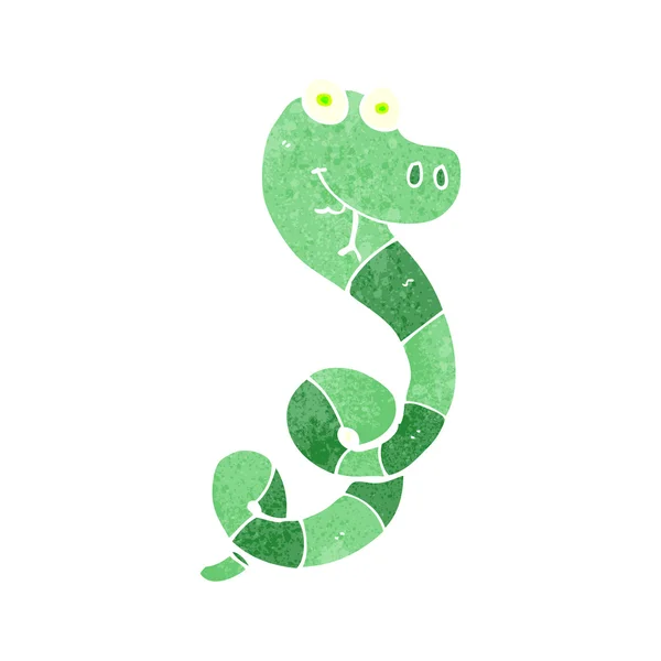 Serpent de dessin animé rétro — Image vectorielle