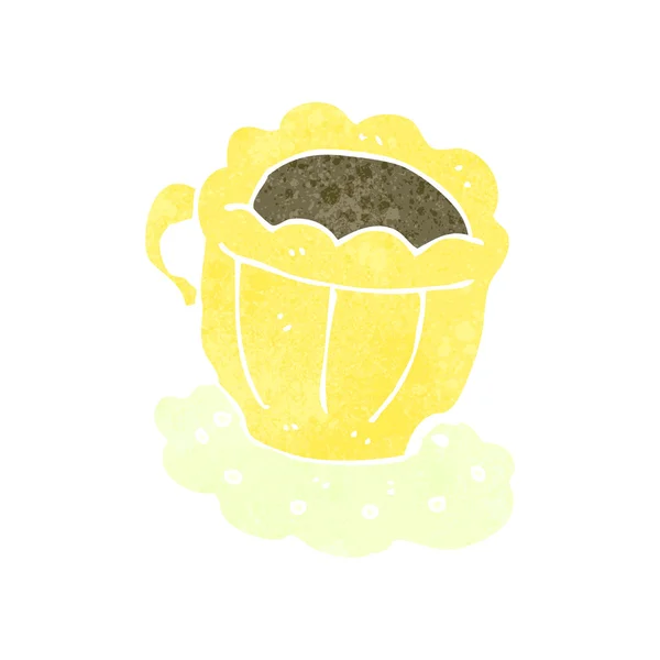 Retro kreslený šálek kávy — Stockový vektor
