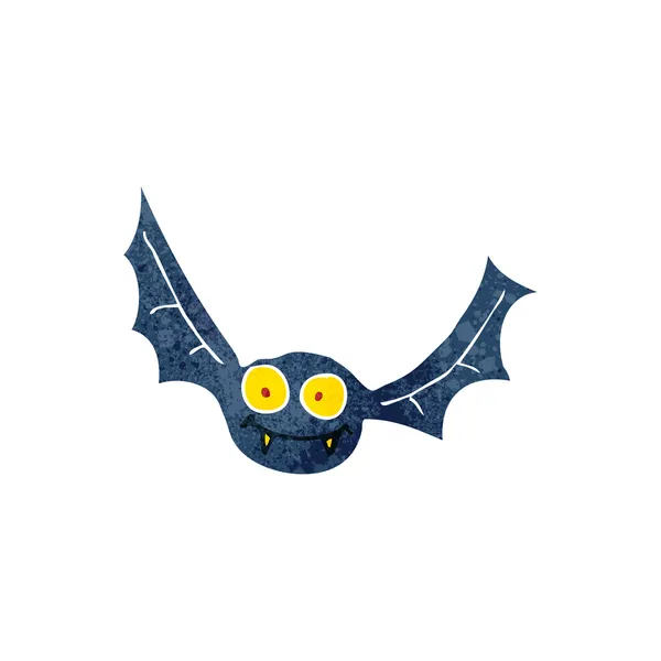 Retro cartoon halloween bat — Stock Vector