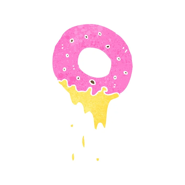 Retro cartoon donut — Stock Vector