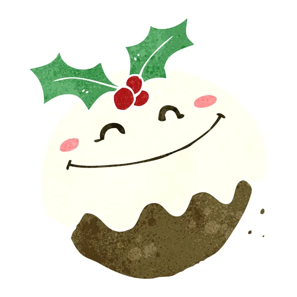 Dessin animé pudding de Noël — Image vectorielle