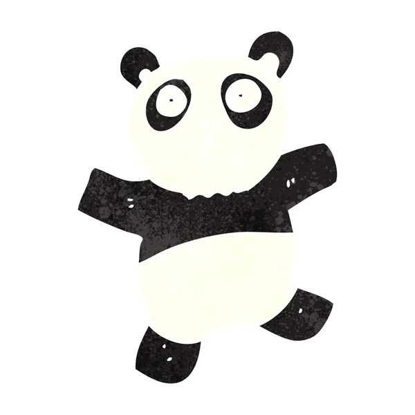 Retro tecknade panda — Stock vektor