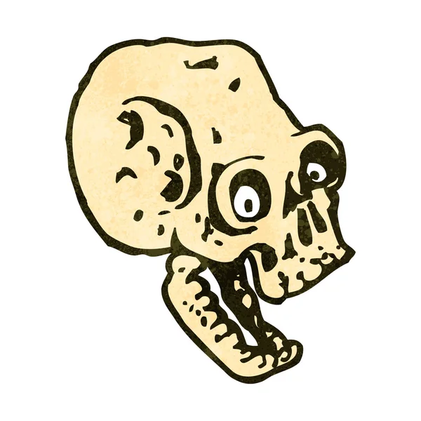 Retro cartoon scary skull — Stock Vector