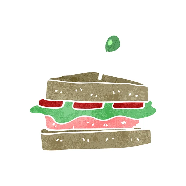 Retro-Cartoon-Sandwich — Stockvektor