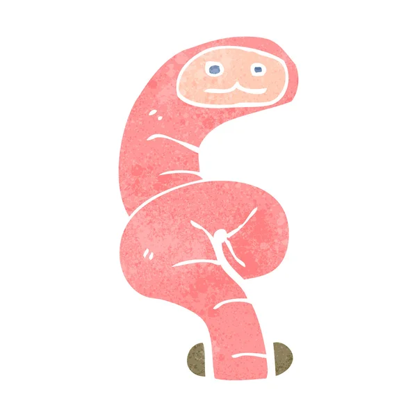 复古卡通蠕虫 — 图库矢量图片