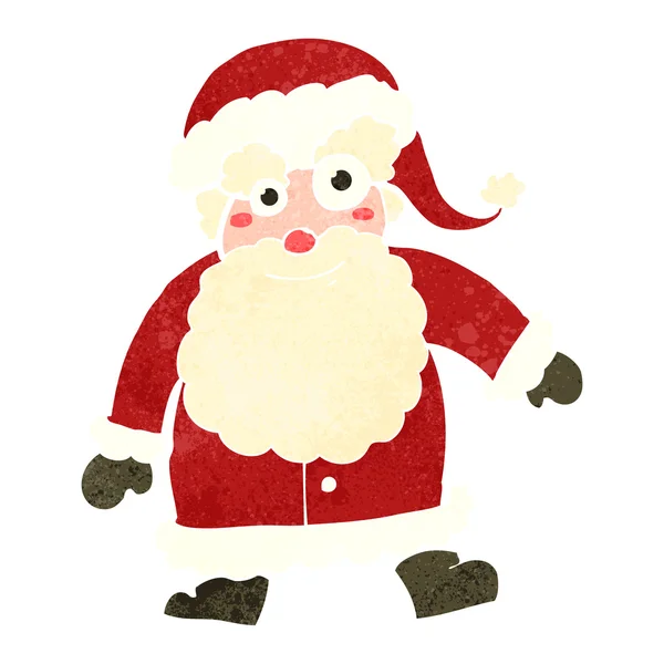 Rétro dessin animé santa claus — Image vectorielle