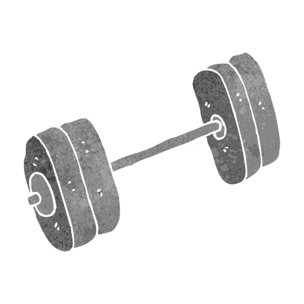 Retro cartoon barbell — Stockvector