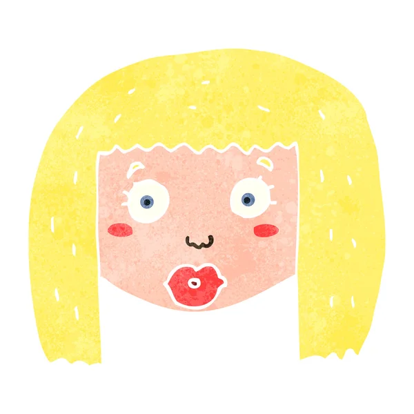 Blond meisje cartoon — Stockvector