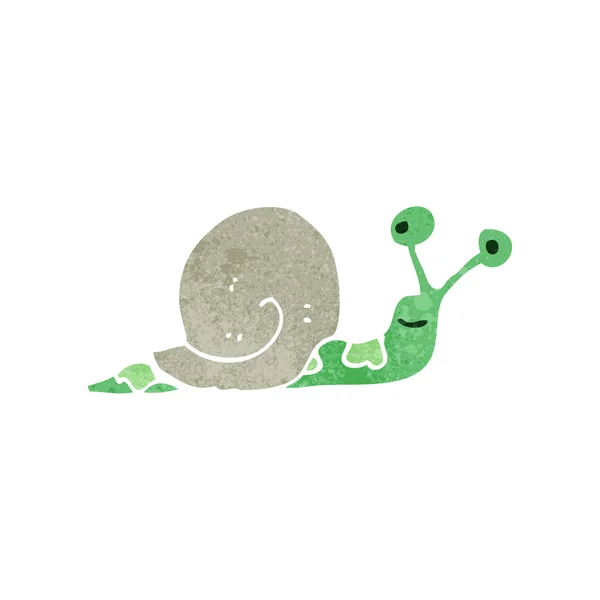 Escargot de dessin animé rétro — Image vectorielle