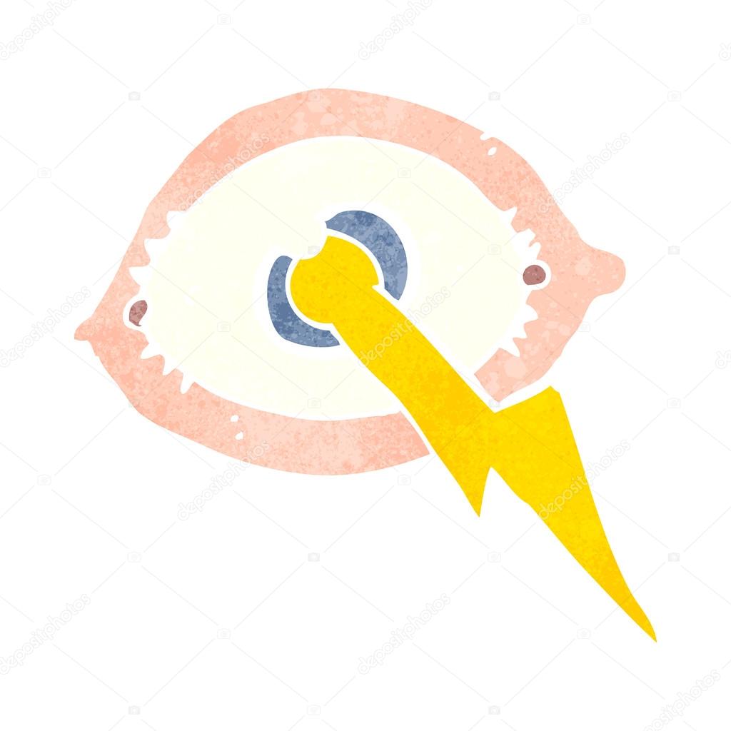 Cartoon lightning strike eye — Stock Vector © lineartestpilot 29172991