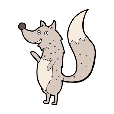 Fox gülümseyen karikatür