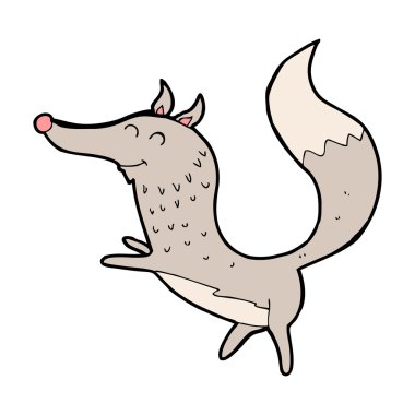 karikatür mutlu kurt