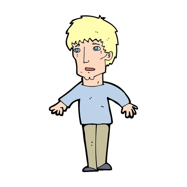 Cartoon blond man — Stock Vector