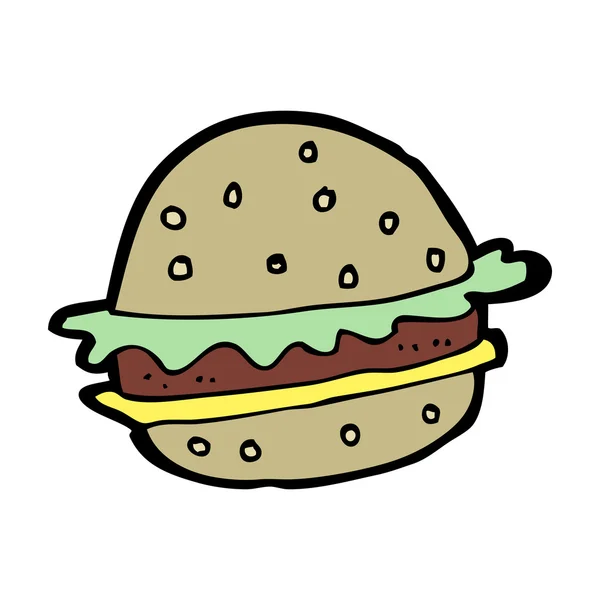 Karikatür burger — Stok Vektör