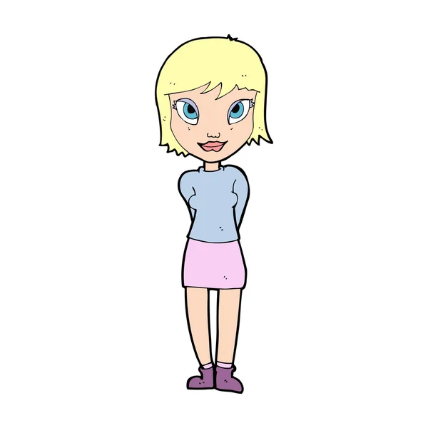 Cartoon blond girl — Stock Vector