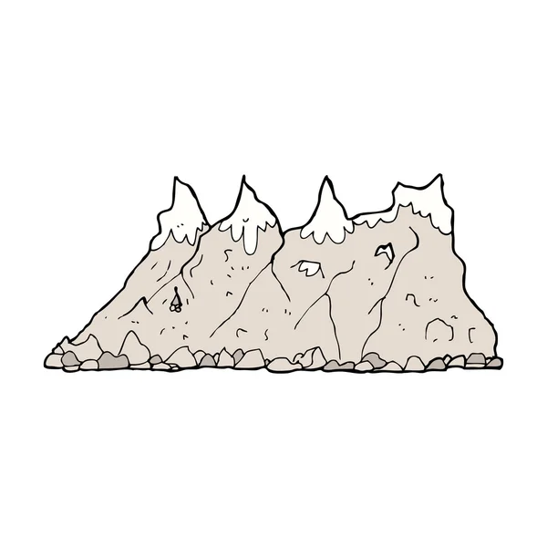 Dessin animé montagne rocher — Image vectorielle