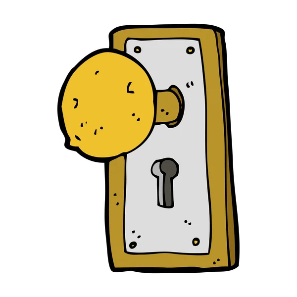 Klamka drzwi kreskówka — Wektor stockowy