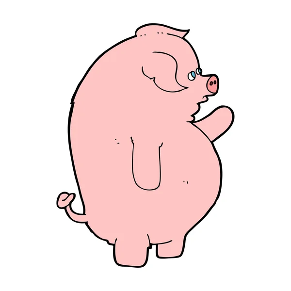 漫画脂肪豚 — ストックベクタ