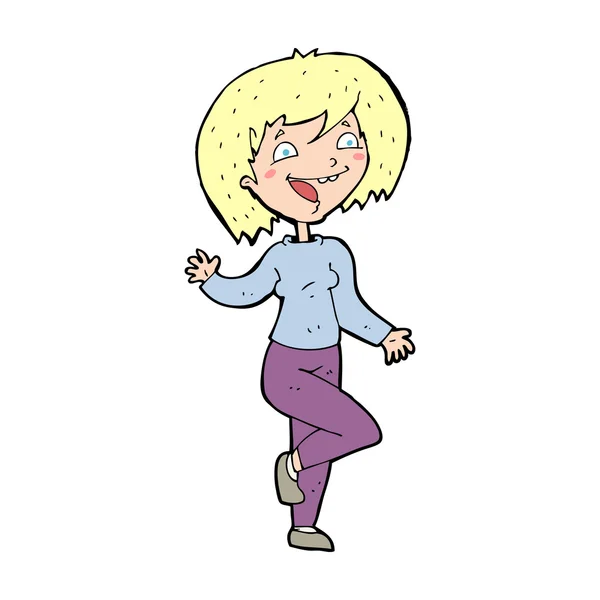 Dessin animé jolie blonde — Image vectorielle
