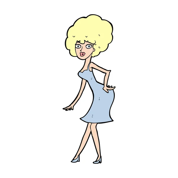 Cartoon attraktiv blond — Stockvektor