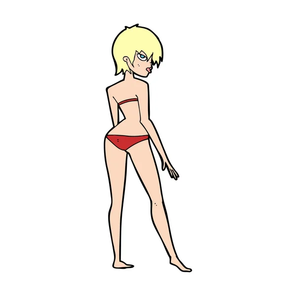 Cartoon Bikini Mädchen — Stockvektor