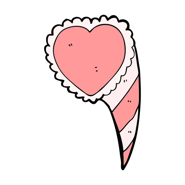 Corazón rosa de dibujos animados — Vector de stock