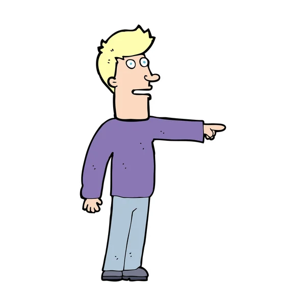 Homme pointant du doigt — Image vectorielle