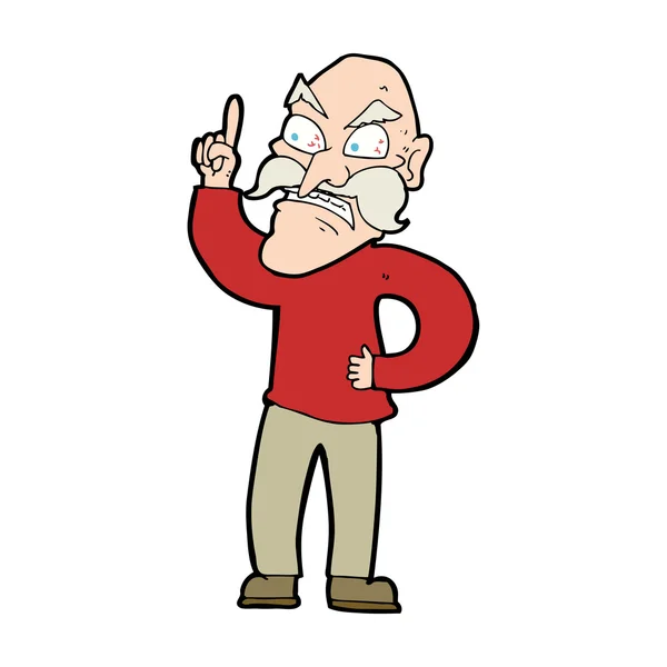 Angry old man — Stock Vector